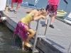 Vanessa going for a dip on Hawaii Day